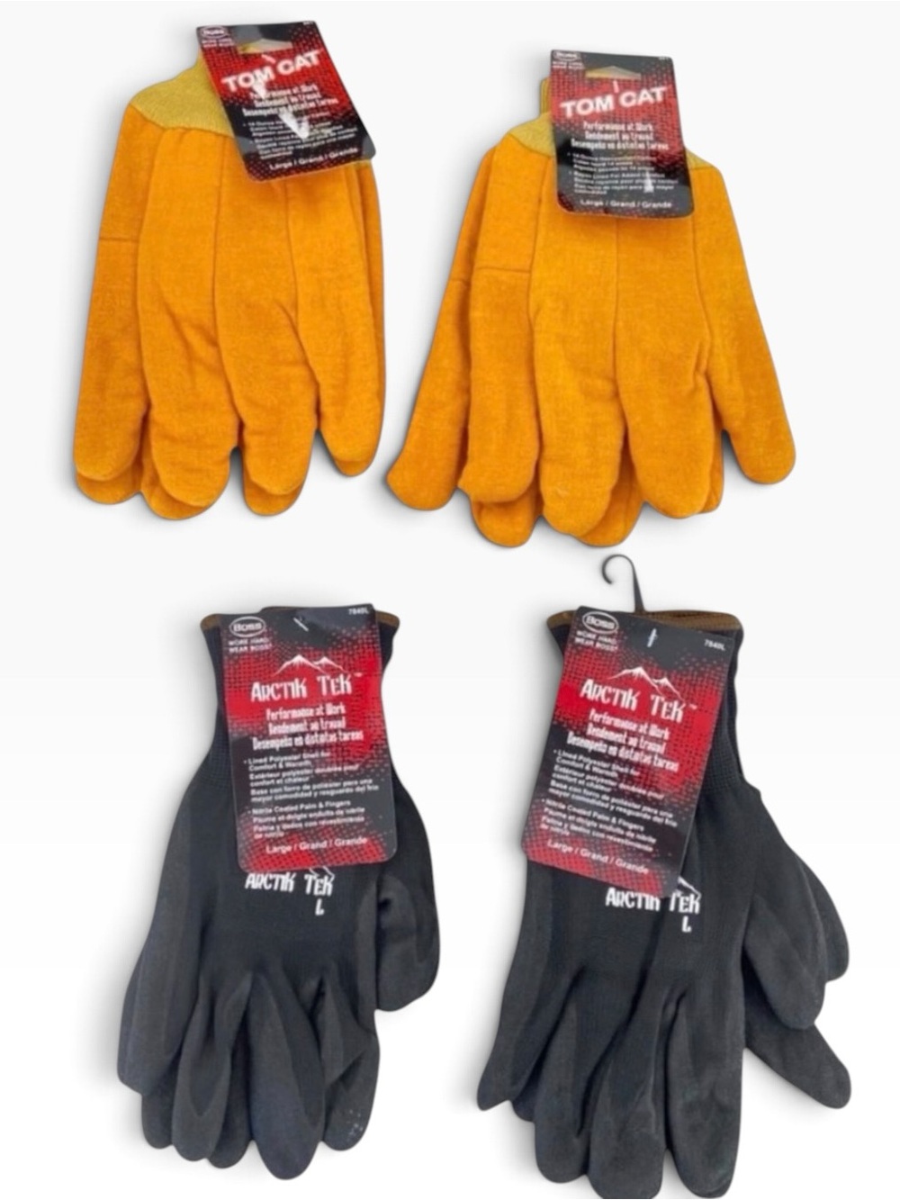Boss Gloves Tom Cat & Arctic Tek Large Heavyweight Cotton & Nitrile-Coated Durab
